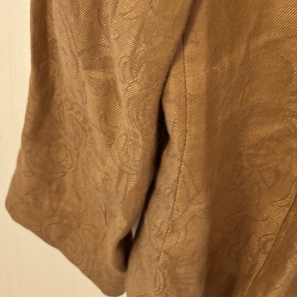Vintage Anne Klein 100% linen Brown Blazer SZ Large - Picture 11 of 12